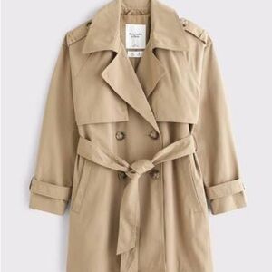 Abercrombie & Fitch Classic Beige Mid length Trench Coat